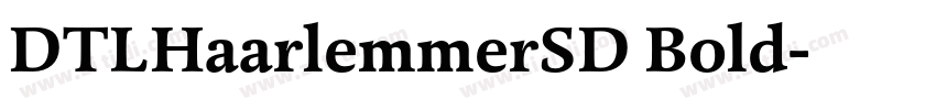 DTLHaarlemmerSD Bold字体转换